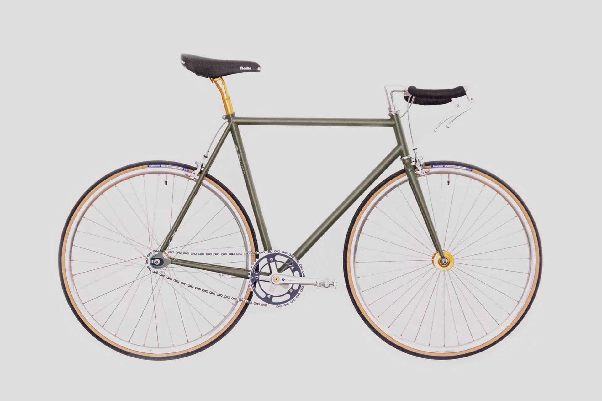 HATTARA - 1gear - Olivegreen + Gold - GOrilla . urban cycling